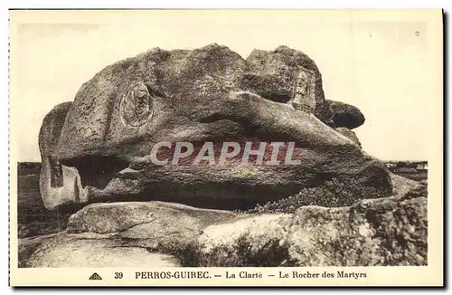 Cartes postales Perros Guirec La Clarte Le Rocher des Martyrs