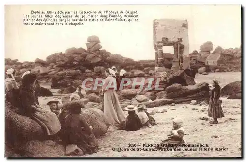 Ansichtskarte AK Perros Guirec Ploumanac h Oratoire de St Guirec Patron de Jeunes Filles a marier Enfants