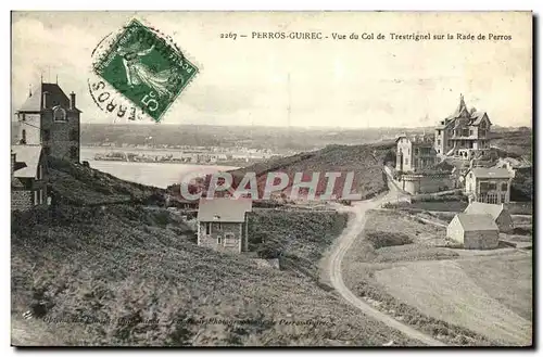 Cartes postales Perros Guirec Vue du Col de Trestrignel sur la Rade de Perros