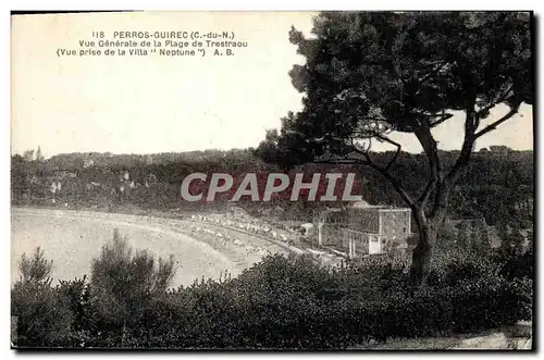 Cartes postales Perros Guirec Vue Generale de la Plage de Trestraou