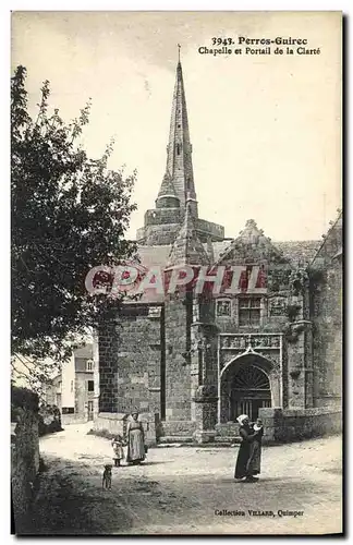 Ansichtskarte AK Perros Guirec Chapelle et Portail de la Clarte Femmes et enfants