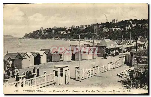 Ansichtskarte AK Perros Guirec Pointe de Pors Nevez Vue des Terrasses du Casino