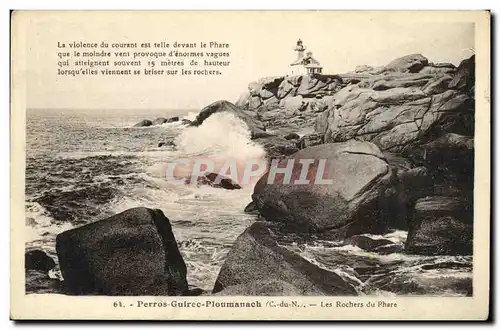 Ansichtskarte AK Perros Guirec Ploumanach Les Rochers du Phare