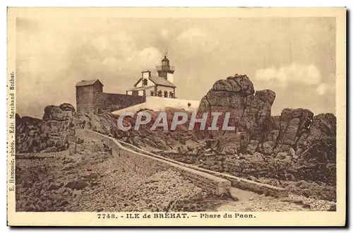 Cartes postales Ile de Brehat Phare du Paon