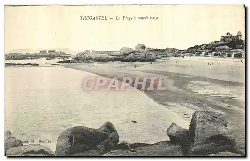 Cartes postales Tregastel La Plage a Maree Basse