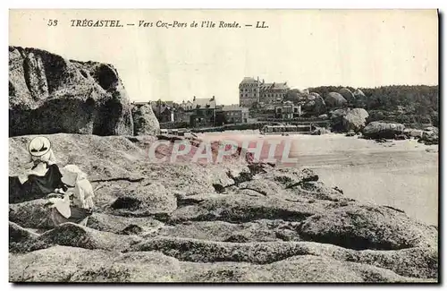 Cartes postales Tregastel Vers Coz Pors de I Ile Ronde