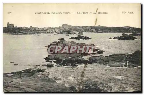 Cartes postales Tregastel La Plage et Les Rochers