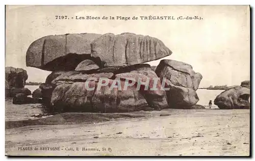 Cartes postales Les Blocs de la plage de Tregastel