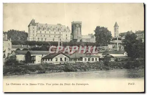 Ansichtskarte AK Le Chateau et la Basse Ville Vue Prise du Pont de jurancon Pau