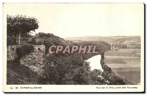 Ansichtskarte AK Cambo les Bains Vue sur la Nive Prise Terrasses