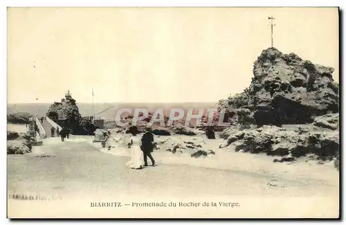 Ansichtskarte AK Biarritz Promenade du Rocher de la Vierge