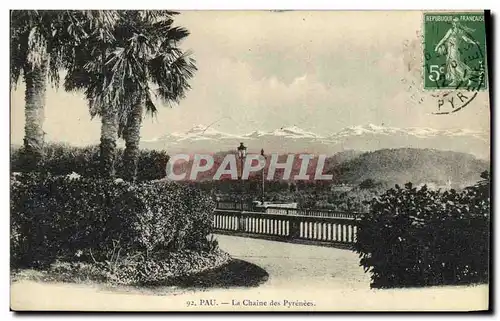 Cartes postales Pau La chaine des Pyrenees