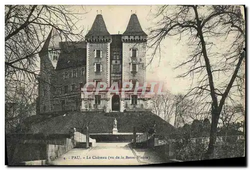 Cartes postales Pau Le Chateau vu de la Basse Plante