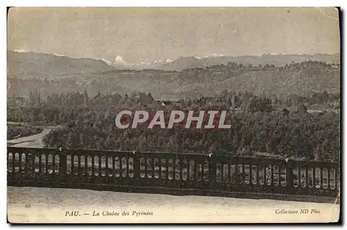 Cartes postales Pau La Chaine des Pyrenees