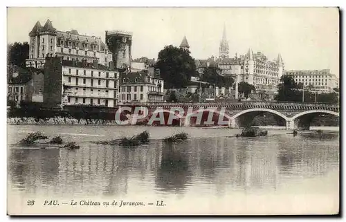 Cartes postales Pau Le Chateau vu de Jurancon