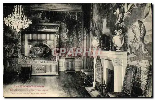 Ansichtskarte AK Pau Le chateau Henri IV Chambre de Jeanne d Albret