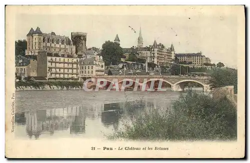 Cartes postales Pau Le Chateau et les Ecluses