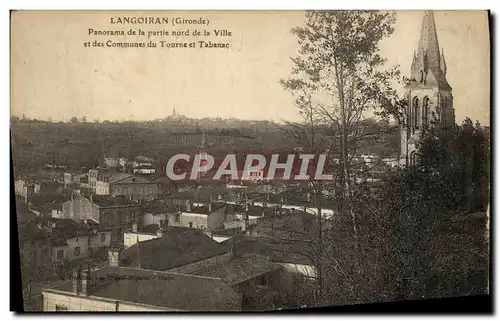 Cartes postales Langoiran Panorama de la Ville et des Communes du Tourne et Tabanac