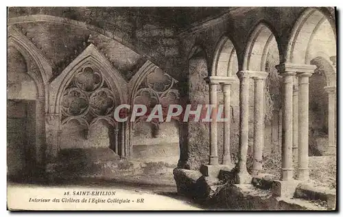 Cartes postales Saint Emilion Interieur des Cloitres de L Eglise Collegiale