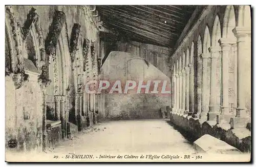 Ansichtskarte AK Saint Emilion Interieur des Cloitres de L Eglise Collegiale