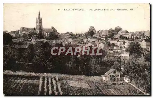 Cartes postales Saint Emilion Vue Generale prise de la Madeleine