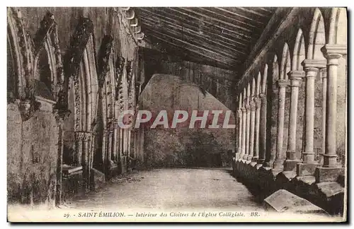 Ansichtskarte AK Saint Emilion Interieur des Ctoitres de L Eglise Collegiale