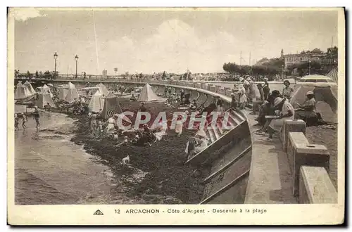 Cartes postales Arcachon Cote d Argent Descente la Plage