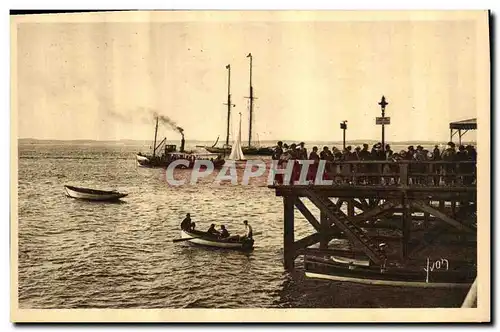 Cartes postales Cote D Argent Arcachon Depart du Courrier du Cap Ferret Bateaux