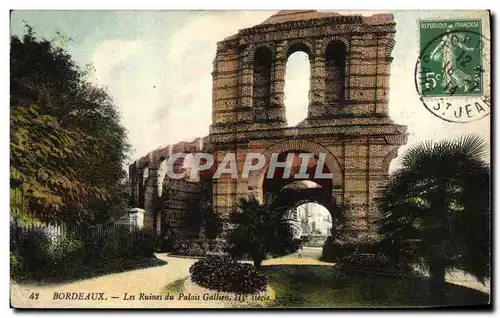 Cartes postales Bordeaux Les Ruines du Palais Gallien