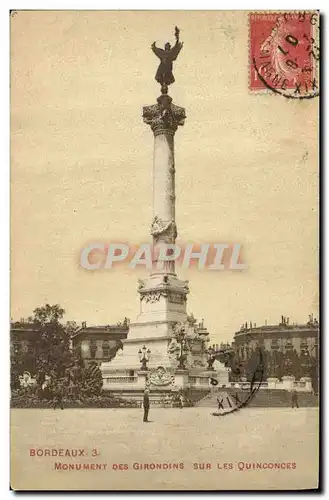 Ansichtskarte AK Bordeaux Monument des Girondins sur les Quinconces