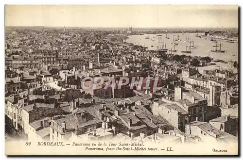 Ansichtskarte AK Bordeaux Panorama vu de la Tour Saint Michel