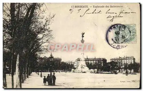 Ansichtskarte AK Bordeaux Esplanade des Quinconces