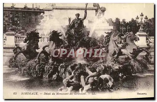 Cartes postales Bordeaux Detail du Monument de Girondins