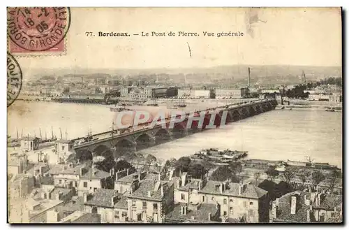 Cartes postales Bordeaux Le Pont de Pierre Vue generale