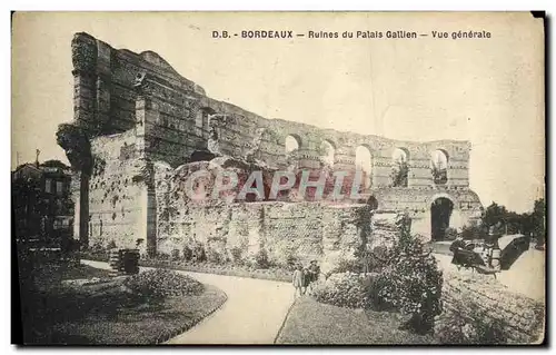 Cartes postales Bordeaux Ruines du Palais Gallien Vue generale