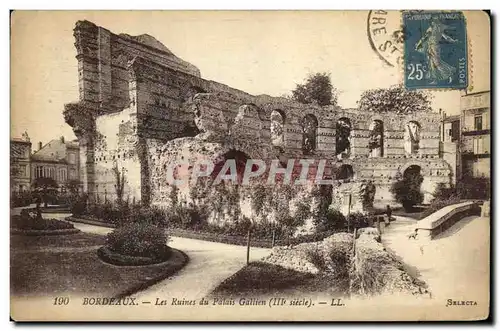 Cartes postales Bordeaux Les Ruines du Palais Gallien