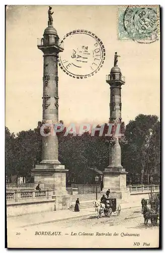 Cartes postales Bordeaux Les Colonnes Rostrales des Quinconces