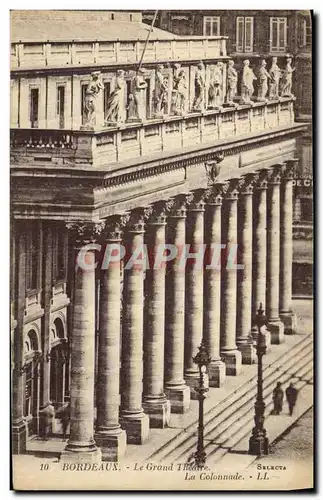 Cartes postales Bordeaux Le Grand theatre La colonnade