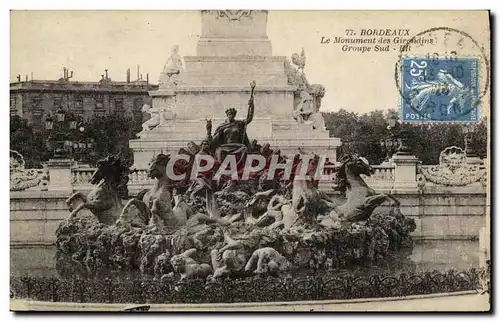 Cartes postales Bordeaux Le Monument des Girondins Grouep Sud