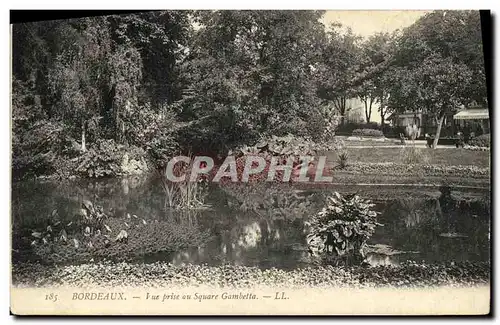 Cartes postales Bordeaux Vue Prise au Square Gambetta