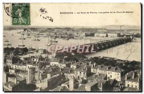 Ansichtskarte AK Bordeaux Le Pont de Plerre Vue prise de la Tour St Michel