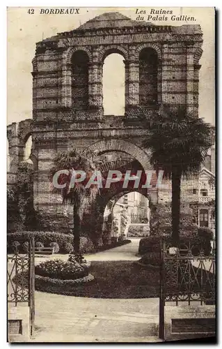 Cartes postales Bordeaux Les Ruines Du Palais Gallien