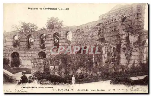 Cartes postales Bordeaux Ruines du Palais Gallien