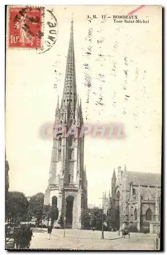 Cartes postales Bordeaux Tour Saint Michel