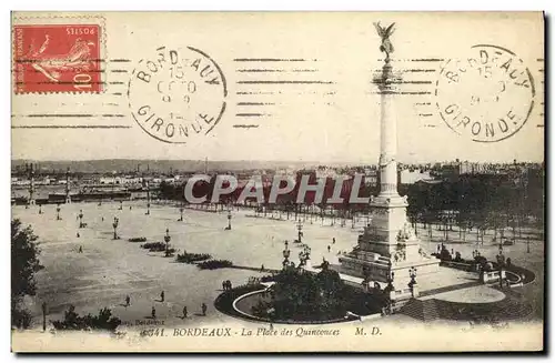 Cartes postales Bordeaux La Place des Quinconces