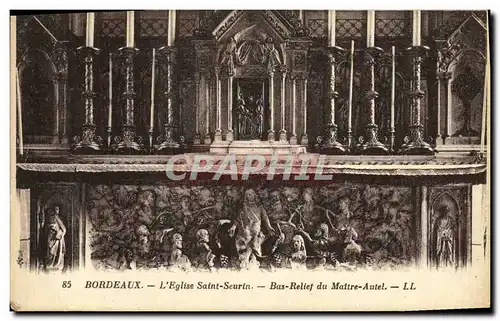 Cartes postales Bordeaux L Eglise Saint Seurin Bas relief du maitre autel