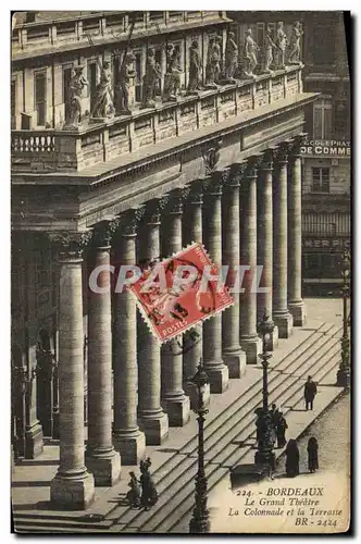 Ansichtskarte AK Bordeaux Le Grand Theatre la colonnade et le theatre