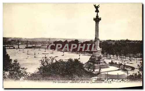 Ansichtskarte AK Bordeaux Monument des Girondins et les Quinconces