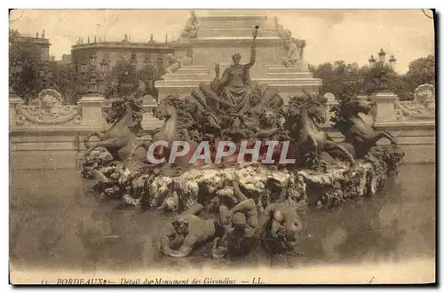 Cartes postales Bordeaux Detail du monument des Girondins