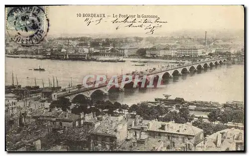 Cartes postales Bordeaux Le Pont Sur la Garonne